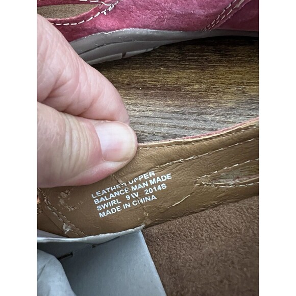 Earth Origins Swirl Pink Suede Mary Jane Shoe Hook & Loop Strap Women's US 9 - Picture 11 of 13